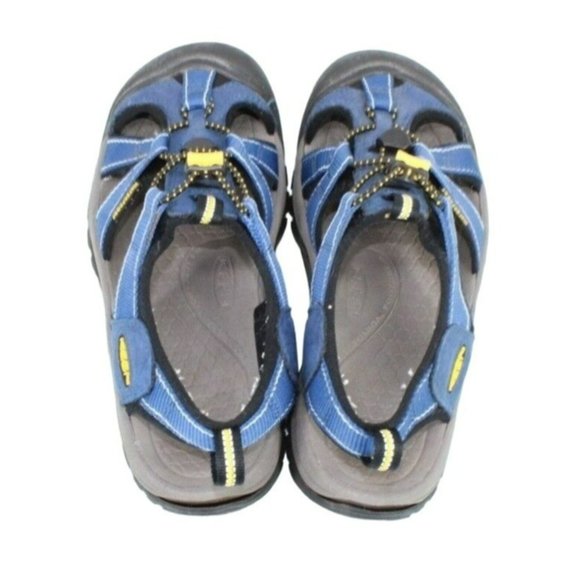 Keen Newport Blue Nylon Suede Bungee Waterproof Hiking Sandals Size US 6.5 - Picture 6 of 10